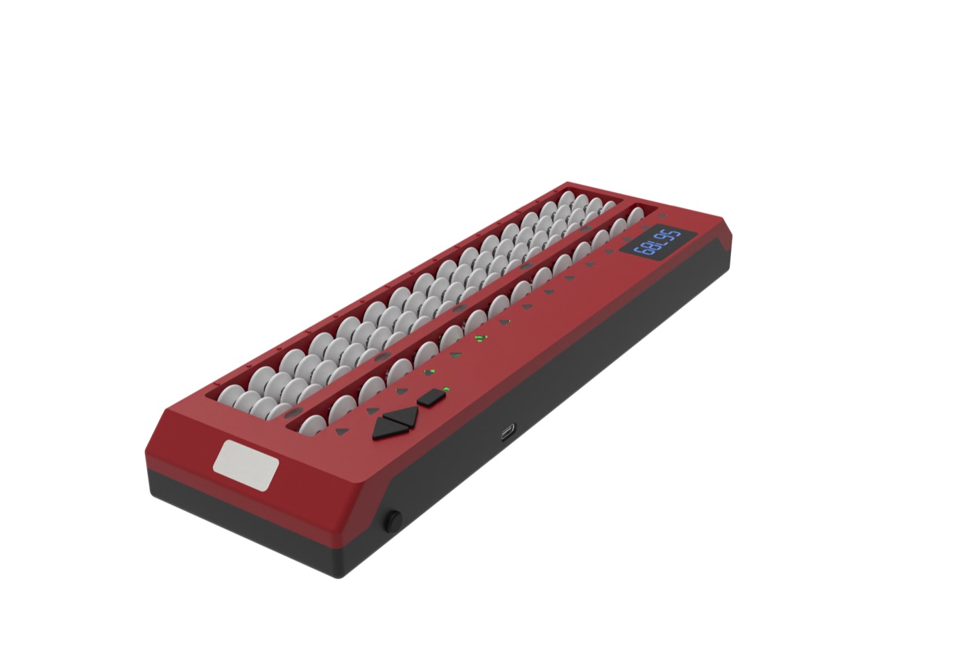 Undugu abacus in transparent acrylic, angled view